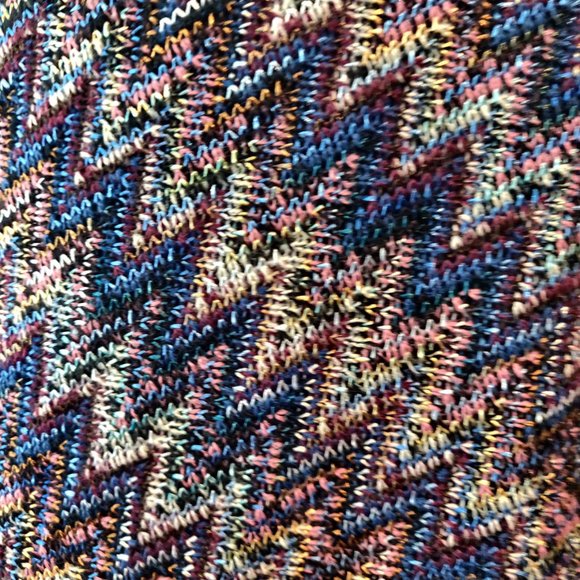 Maeve Womens Multicolor Westwater Chevron Drop Waist Slip Lined Knit Dress S - Picture 8 of 11